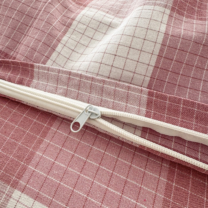 91家纺网 家纺一手货源 找家纺 首爱家纺 2025新款色织老粗布四件套全棉四件套纯棉四件套 樱络