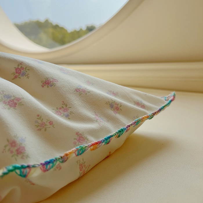 91家纺网 家纺一手货源 找家纺 葡萄家 2025爆款高克重彩色三角针A类针织双层纱四件套 提供买家秀 约克夏夏