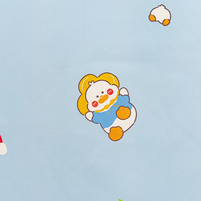 91家纺网 家纺一手货源 找家纺 富馨莱 2025新款平铺款冰藤印花凉席A类抗菌冰丝席支持定制尺寸 开心鸭