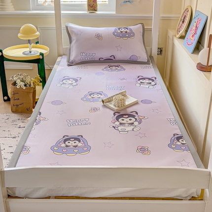 富馨莱 2025新款学生平铺款冰藤印花凉席A类抗菌冰丝席支持定制尺寸 淘气喵