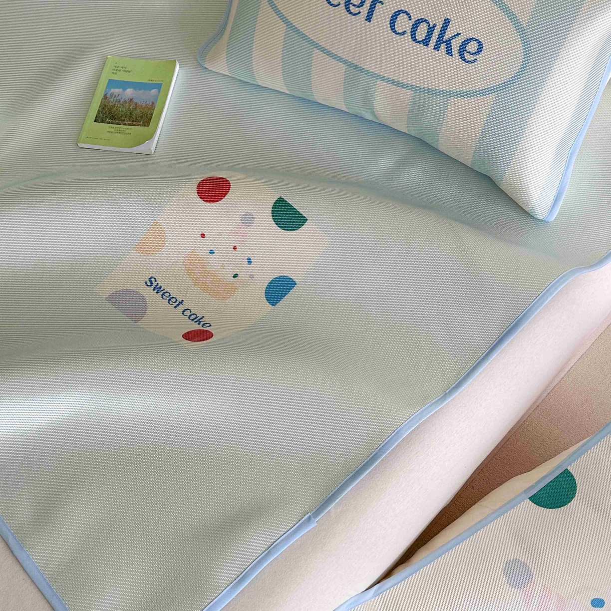 91家纺网 家纺一手货源 找家纺 美乐迪家纺 2025新款数码印花养生冰藤凉席 奶油泡芙