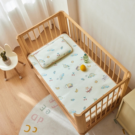 嗨生活 2025新款古藤席冰丝席双面可用儿童凉席幼儿园凉席双面凉感 清凉熟睡凉席 汽车派对