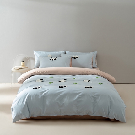 91家纺网 家纺一手货源 找家纺 （总）Mr.pig猪先生水洗棉 2025新款水洗棉毛巾绣四件套