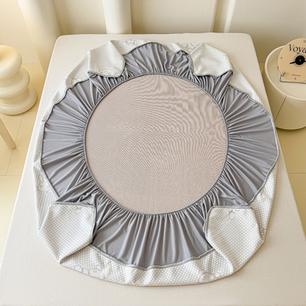 91家纺网 家纺一手货源 找家纺 （总）伊人坊 新款冰肌丝凉感冰豆豆凉席-床笠款