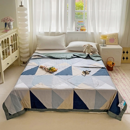 91家纺网 家纺一手货源 找家纺 心悦家纺 2025新款全棉印花棉花夏被 拉尔曼