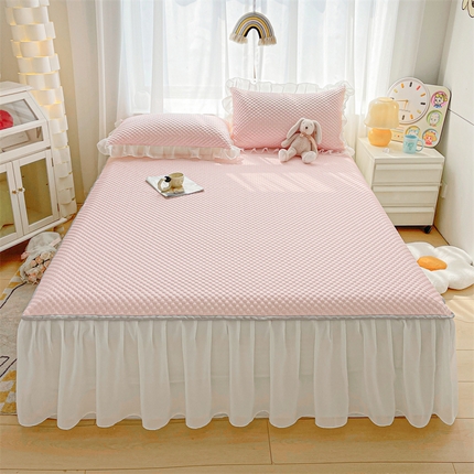 91家纺网 家纺一手货源 找家纺 （总）鑫顺欣 2025新款A类凉感冰豆豆床裙席