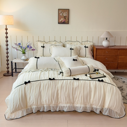 狂想家（床边故事）2025赛琳法式高定四件套 赛琳奶昔白