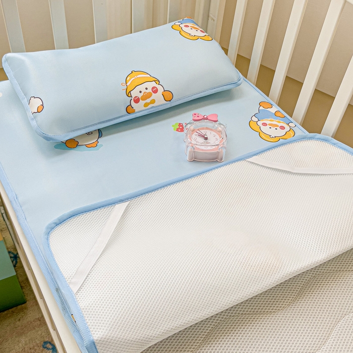 91家纺网 家纺一手货源 找家纺 （总）富馨莱 2025新款幼儿园冰丝席A类抗菌儿童空调席支持定制尺寸