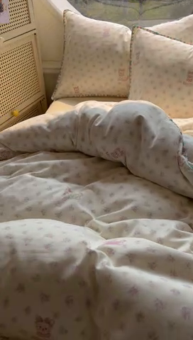 91家纺网 家纺一手货源 找家纺 葡萄家 2025爆款高克重彩色三角针A类针织双层纱四件套 提供买家秀 约克夏夏