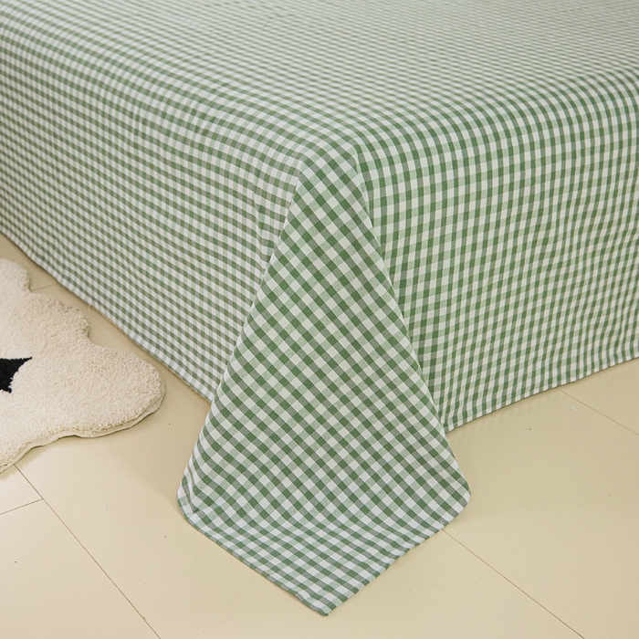 91家纺网 家纺一手货源 找家纺 首爱家纺 2025新款色织老粗布床单老粗布凉席三件套 如夏