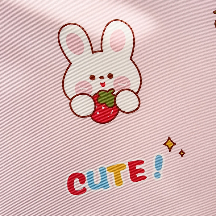 91家纺网 家纺一手货源 找家纺 富馨莱 2025新款学生平铺款冰藤印花凉席A类抗菌冰丝席支持定制尺寸 甜心兔