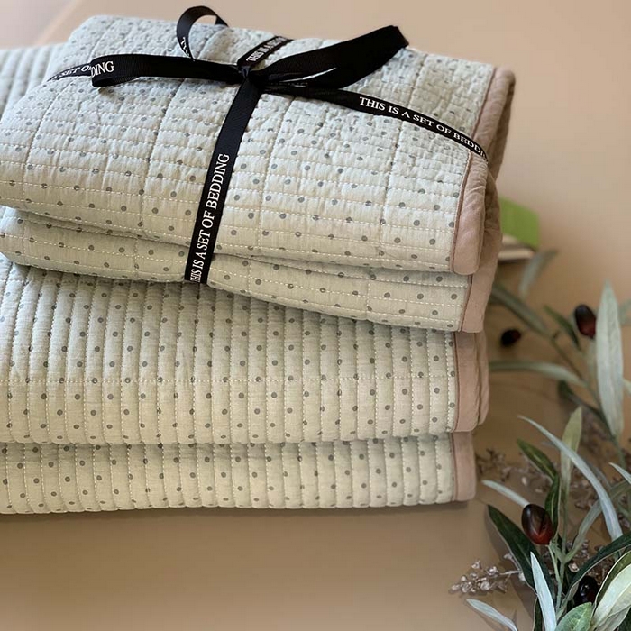 91家纺网 家纺一手货源 找家纺 汇庭 2025新款全棉床盖三件套-实拍 芋泥啵啵