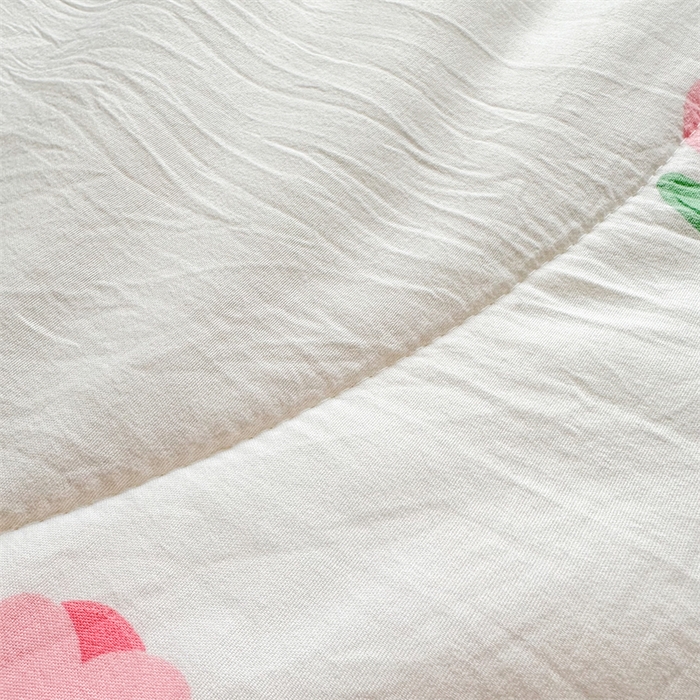 91家纺网 家纺一手货源 找家纺 慕尚家纺  2025春夏新款乳胶凉席水洗棉夏被夏凉被空调被三件套四件套 郁金香