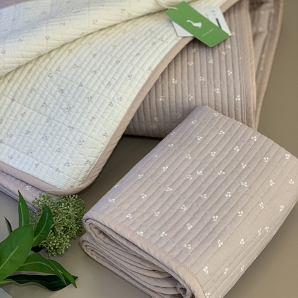 汇庭 2025新款全棉床盖三件套-实拍 小小樱桃粉