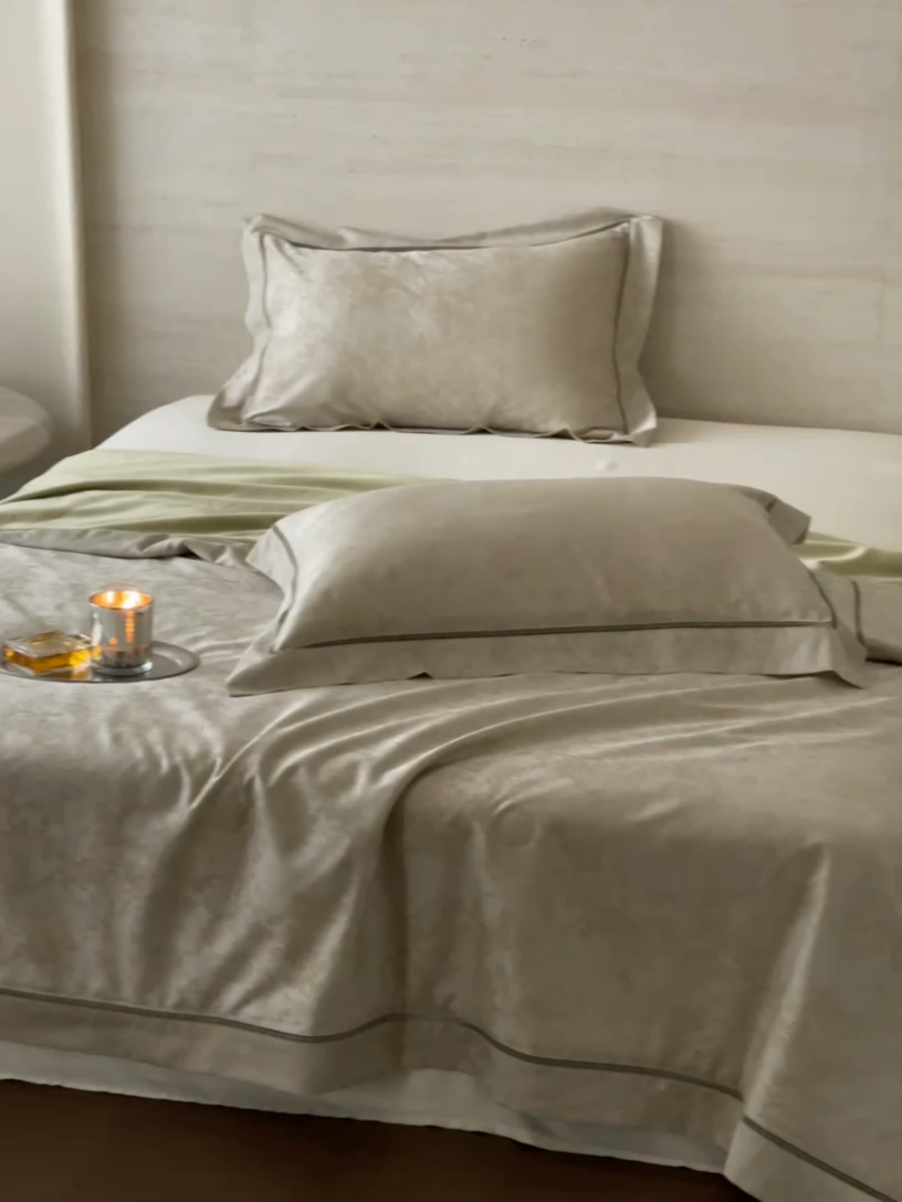 91家纺网 家纺一手货源 找家纺 傲蕾良品 2025新款80s天丝棉色织提花夏被夏凉被空调被 安德尔庄园