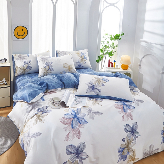 91家纺网 家纺一手货源 找家纺 黛妮雅 2025新款AB版全棉印花单被套床单枕套 安丽