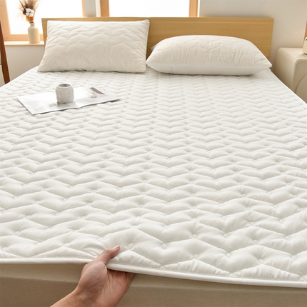 91家纺网 家纺一手货源 找家纺 乐逸家纺   2025新款波浪防水床护垫床垫褥子 防水白