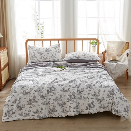 伊人坊 2025新款全棉印花夏被 叶苏