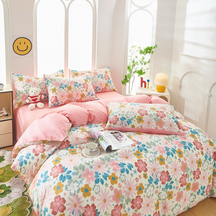 91家纺网 家纺一手货源 找家纺 黛妮雅 2025新款AB版全棉印花单被套床单枕套 米兰春天