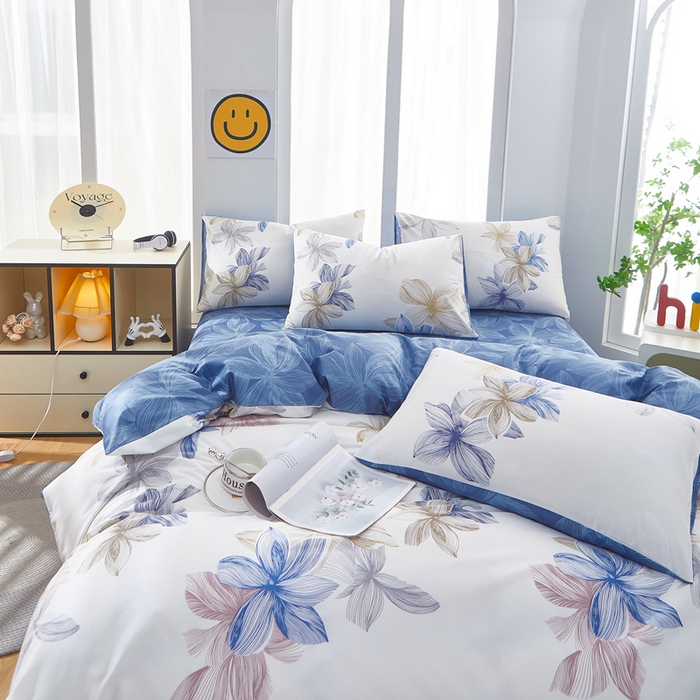 91家纺网 家纺一手货源 找家纺 黛妮雅 2025新款AB版全棉印花单被套床单枕套 安丽