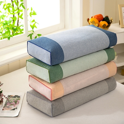 91家纺网 家纺一手货源 找家纺 （总）九州枕芯2025新款水洗棉条纹荞麦枕枕头枕芯