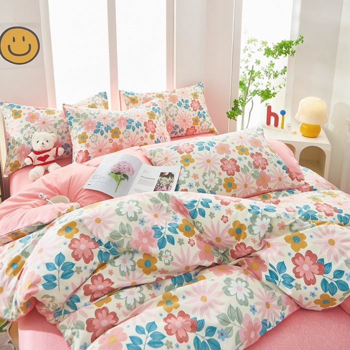 91家纺网 家纺一手货源 找家纺 黛妮雅 2025新款AB版全棉印花单被套床单枕套 米兰春天