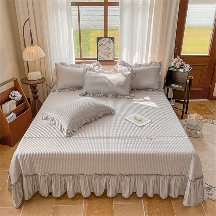 恒爱家纺 2025新款莫代尔凤铃花多功能单床盖系列 凤铃花-绅士灰