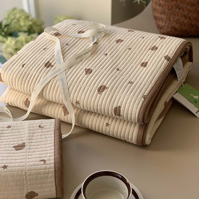 91家纺网 家纺一手货源 找家纺 汇庭 2025新款蔓莎床盖三件套系列-实拍 星空熊