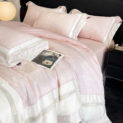 91家纺网 家纺一手货源 找家纺 （总） 2025新款高端轻奢A类母婴级兰精天丝全工艺刺绣四件套高端真丝夏季丝滑裸睡床上用品