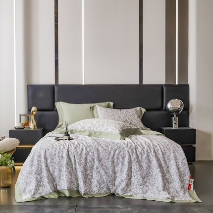 91家纺网 家纺一手货源 找家纺 （总）CINNY馨宜 2025新款 莱赛尔数码印花夏被四件套