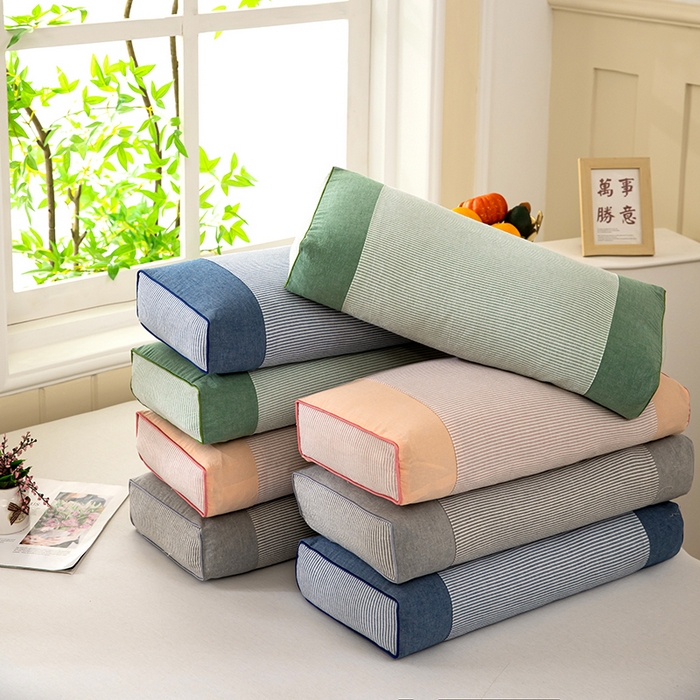 91家纺网 家纺一手货源 找家纺 九州枕芯2025新款水洗棉条纹荞麦枕枕头枕芯 组合图仅做展示