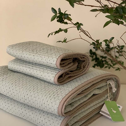 汇庭 2025新款全棉床盖三件套-实拍 芋泥啵啵