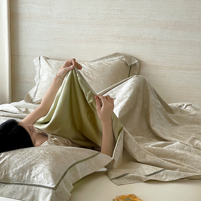 91家纺网 家纺一手货源 找家纺 傲蕾良品 2025新款80s天丝棉色织提花夏被夏凉被空调被 安德尔庄园