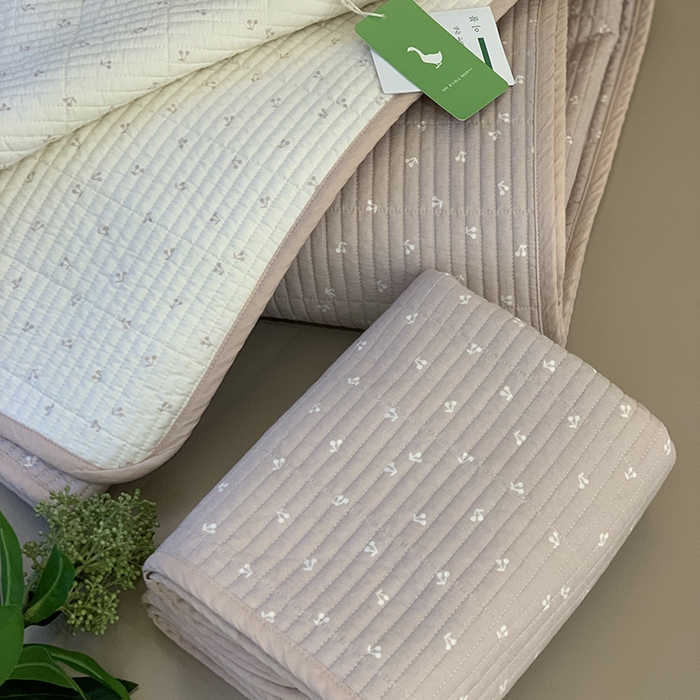 91家纺网 家纺一手货源 找家纺 汇庭 2025新款全棉床盖三件套-实拍 小小樱桃粉