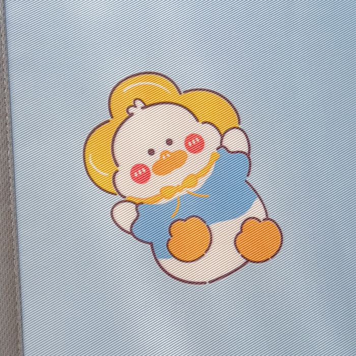 91家纺网 家纺一手货源 找家纺 富馨莱 2025新款学生平铺款冰藤印花凉席A类抗菌冰丝席支持定制尺寸 开心鸭