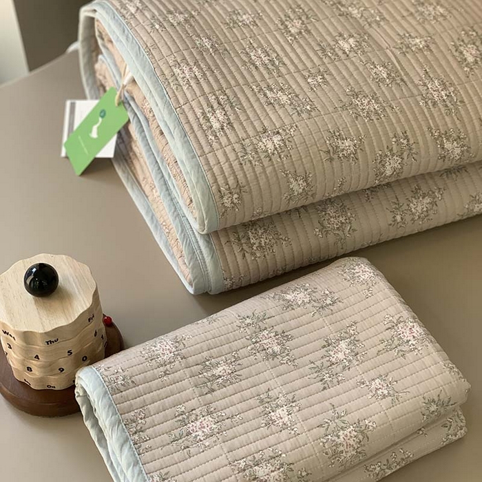 91家纺网 家纺一手货源 找家纺 汇庭 2025新款蔓莎床盖三件套系列-实拍 至夏