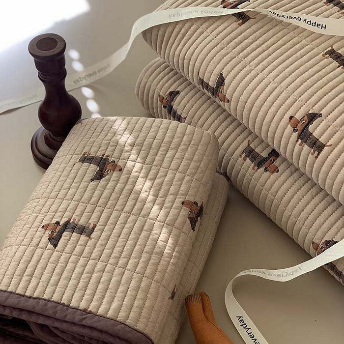 91家纺网 家纺一手货源 找家纺 汇庭 2025新款蔓莎床盖三件套系列-实拍 巴迪狗