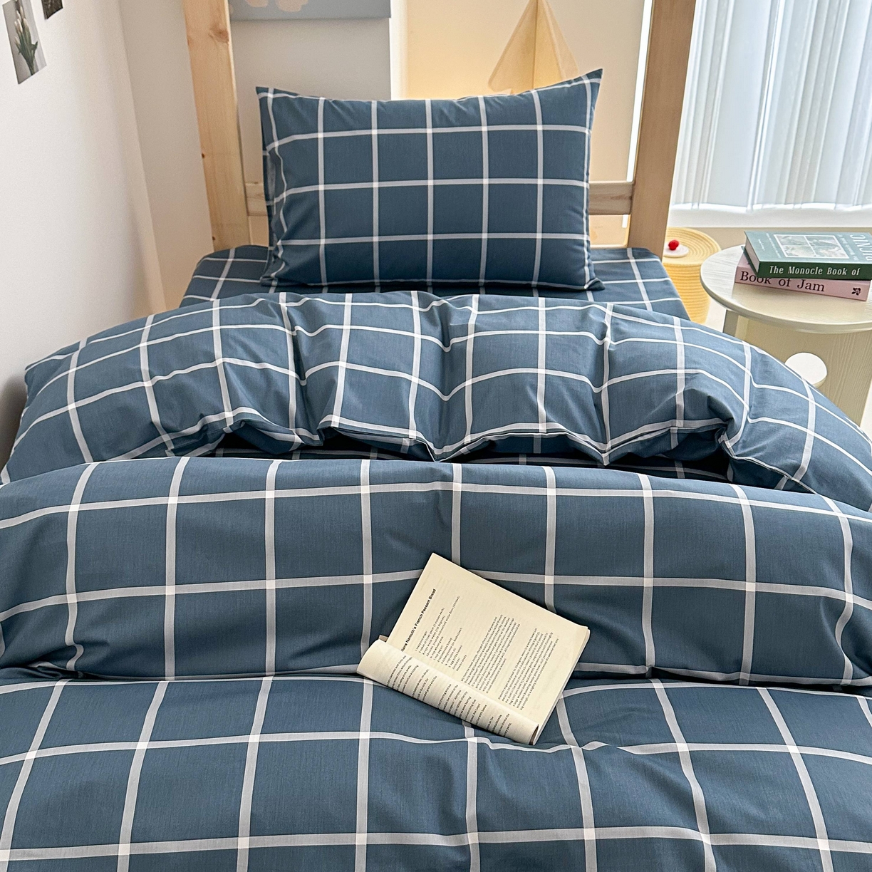 91家纺网 家纺一手货源 找家纺 拔萃 2025新款全棉纯棉足标13372印花学生上下铺套件纯棉宿舍三件套六件套 达维