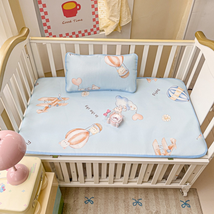 91家纺网 家纺一手货源 找家纺 富馨莱 2025新款幼儿园冰丝席A类抗菌儿童空调席支持定制尺寸 星空探险家