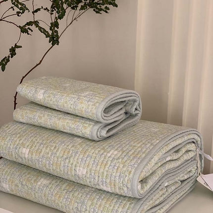 91家纺网 家纺一手货源 找家纺 （总）汇庭 2025新款全棉床盖三件套-实拍