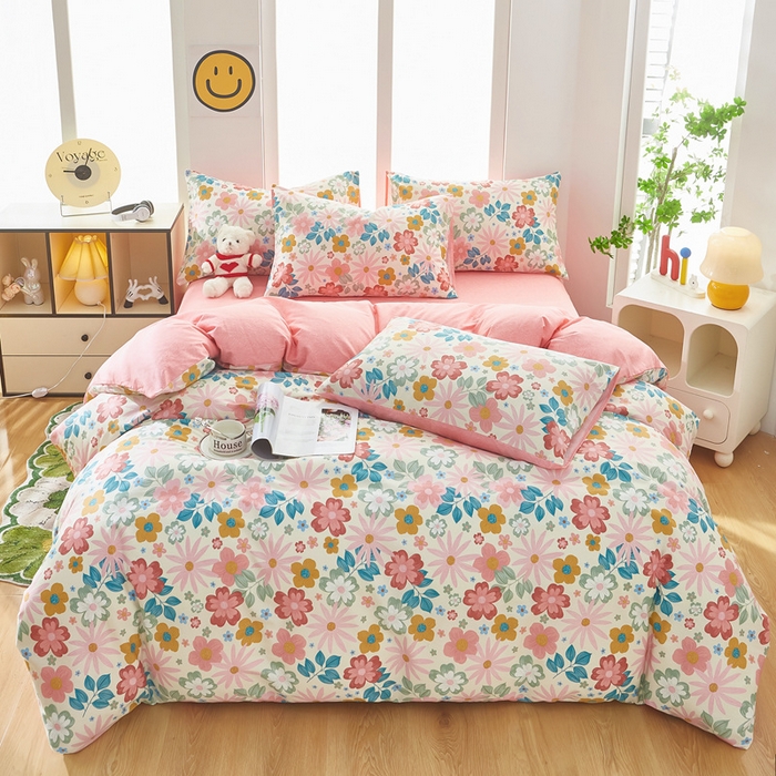 91家纺网 家纺一手货源 找家纺 黛妮雅 2025新款AB版全棉印花单被套床单枕套 米兰春天