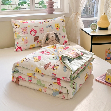 91家纺网 家纺一手货源 找家纺 贝扬思家纺 2025新款水洗皱皱纱系列夏被-系列二 童话世界
