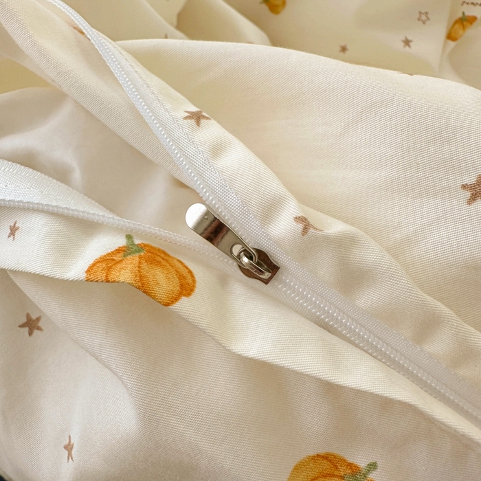 91家纺网 家纺一手货源 找家纺 田野2025新款13372全A全棉四件套 小南瓜