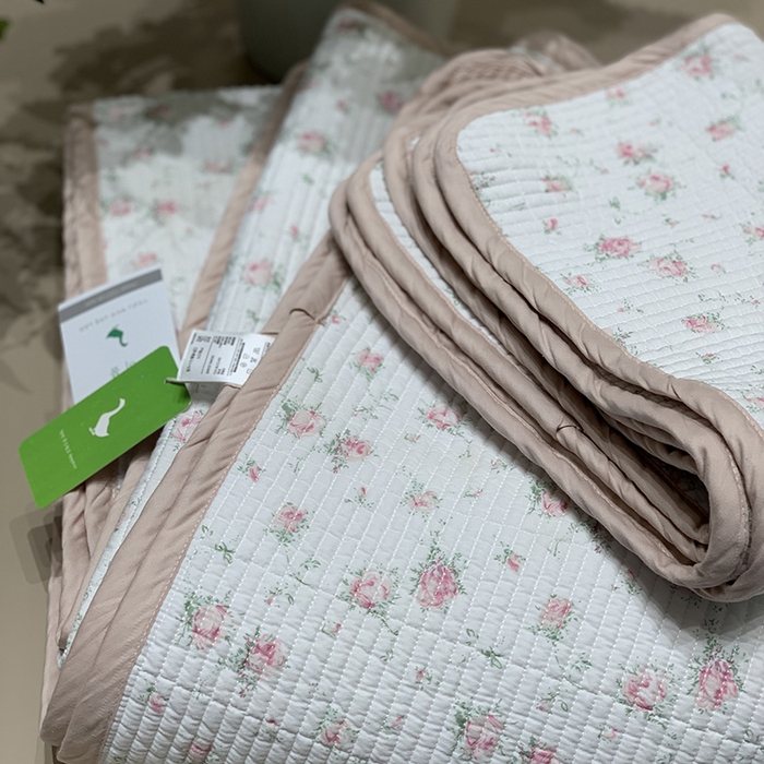 91家纺网 家纺一手货源 找家纺 汇庭 2025新款全棉床盖三件套-实拍 若兮粉