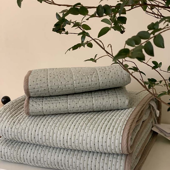 91家纺网 家纺一手货源 找家纺 汇庭 2025新款全棉床盖三件套-实拍 芋泥啵啵