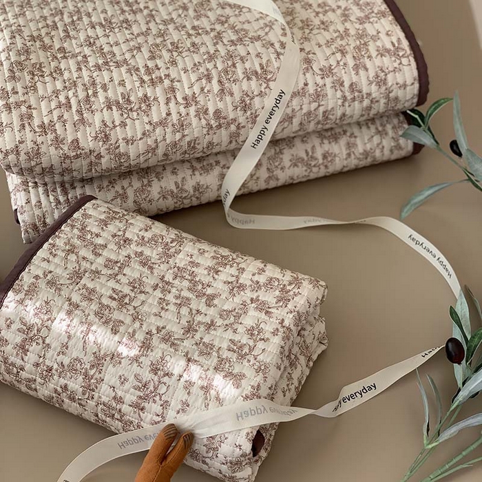 91家纺网 家纺一手货源 找家纺 汇庭 2025新款蔓莎床盖三件套系列-实拍 菲莉棕