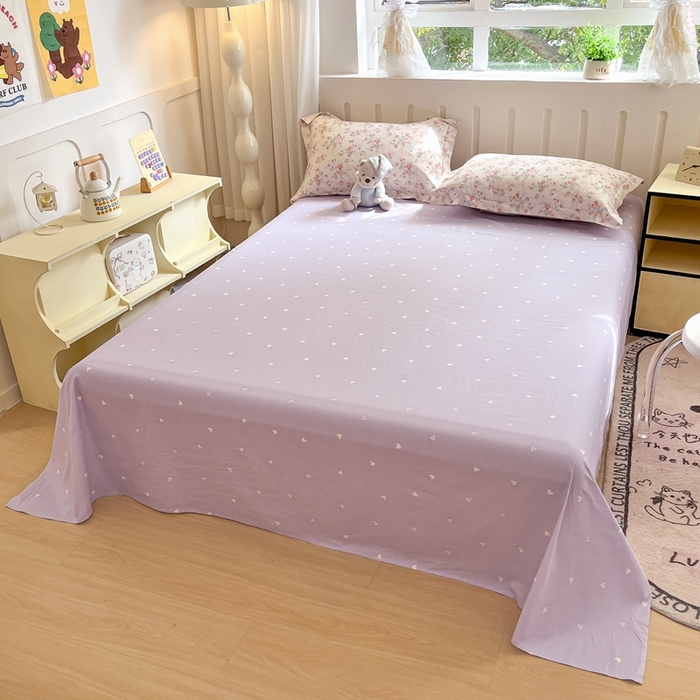 91家纺网 家纺一手货源 找家纺 大吉 2025新款100全棉纯棉喷气小清新被套四件套纯棉三件套床笠四件套单被套单枕套 花语蔷薇