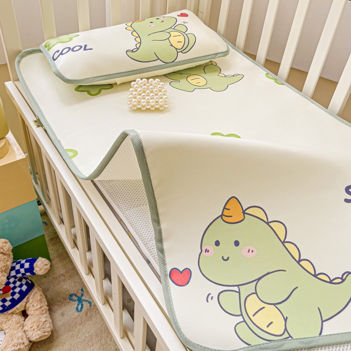 91家纺网 家纺一手货源 找家纺 富馨莱 2025新款幼儿园冰丝席A类抗菌儿童空调席支持定制尺寸 小萌龙