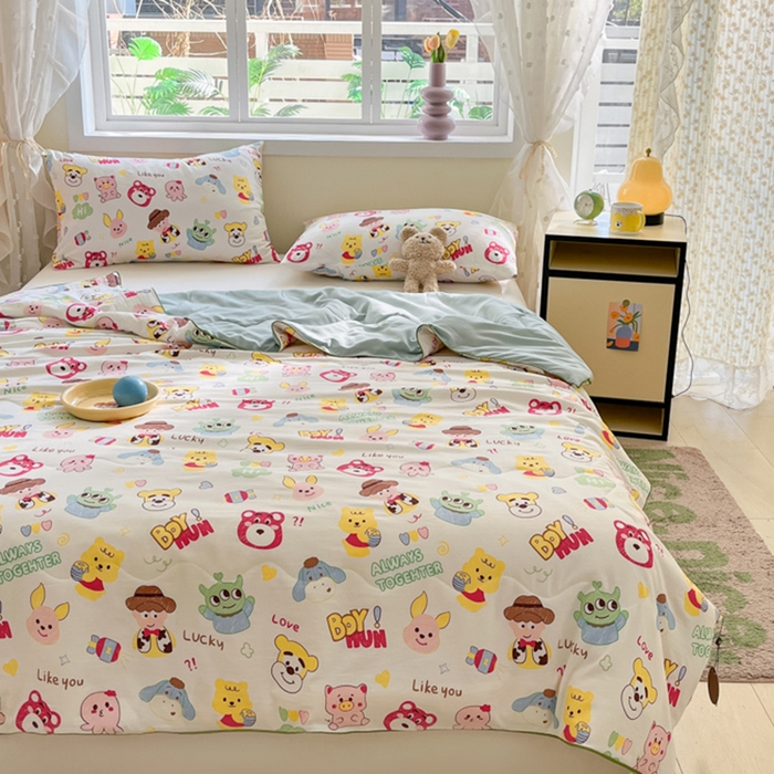 91家纺网 家纺一手货源 找家纺 贝扬思家纺 2025新款水洗皱皱纱系列夏被-系列二 童话世界