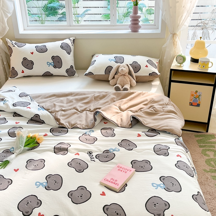 91家纺网 家纺一手货源 找家纺 贝扬思家纺 2025新款水洗皱皱纱系列夏被-系列二 曲奇碎卷卷